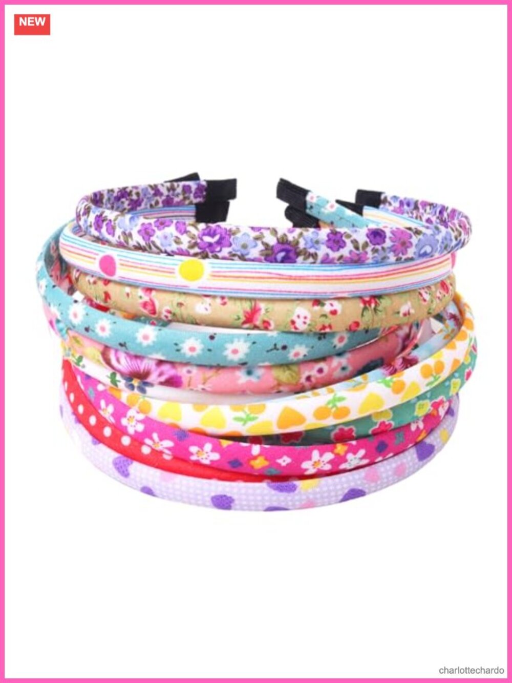 12Pc Thin Cloth Covered Headbands for Girls Hairbands Party Favors